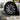 19-inch crossflow wheel cover with silver multi-spoke design and black center