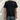 Black unisex cotton T-shirt with small YeLak logo on chest