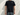 Black unisex cotton T-shirt with small YeLak logo on chest