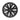 Matte black wheel cover with multi-spoke spokes and round center cap