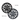 18-inch wheel covers in satin black and satin gun grey, shown side by side