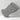 Grey custom-fit inflatable air mattress pad with raised baffles and pillow edge