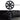 Black 19-inch wheel cover with induction center spokes and round center cap