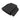 Black quilted console armrest cover cushion with padded top and stitched edges