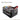 Black trunk organizer with multiple compartments and zip front panel, large carry handles