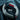 Blue suede steering wheel cover with red inner accent trim and sculpted hand grips.