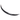 Black carbon fiber rear spoiler with glossy surface and curved edge