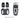 All-weather Tesla Model X 6-seat floor mat set with ribbed surface and cutouts