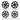 Wheel rim cover styles: turbine and induction centers in black and gun gray
