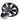 Wheel rim cover turbine center with foam protective strips on rim edge