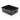 Gray under-seat storage box organizer with cut-out handle slot and ribbed base