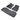 All-weather TPE floor mat set with molded ridges and custom-shaped front and rear pieces, black