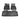 All-weather TPE floor mat set with molded channels and raised edges, black