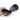 Cup holder insert held in hand, gray base with black dual cup wells and divider