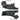 Pair of black ABS door sill protector inserts for car door thresholds