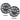 Two-piece wheel covers showing turbine center and induction center styles in black