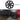 Black wheel rim cover with turbine center spokes on car wheel