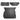 Black TPE trunk liner mats set with ridged surfaces and molded Model X badge